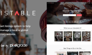 LISTABLE – A Friendly Directory WordPress Theme