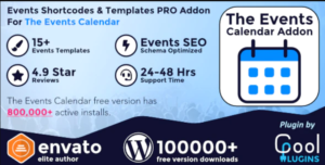 Events Shortcodes & Templates Pro Addon For The Events Calendar