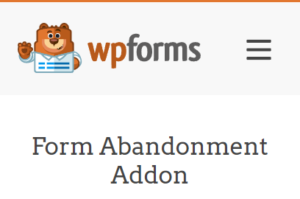 WPForms Form Abandonment Addon