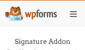 WPForms Signature addon
