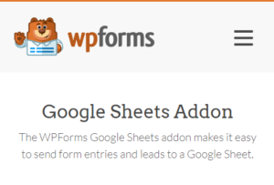 WPForms Google Sheets Addon