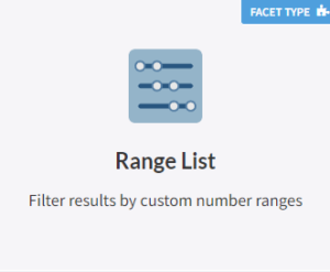 FacetWP Range List