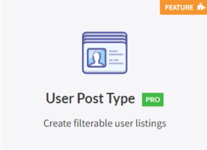 FacetWP User Post Type